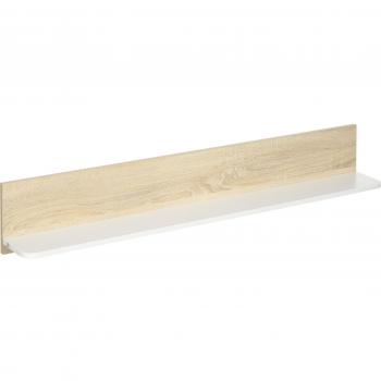 Estante de Madera Flotante para Salón y Dormitorio 120x15x20 cm Roble y Blanco