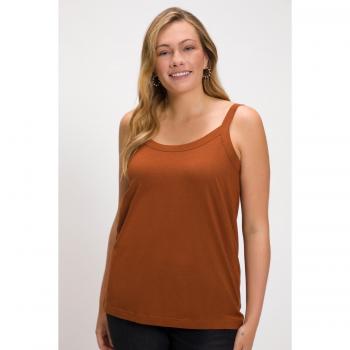 Women's Plus Size Brown Spaghetti Strap Cami, Size 20/22, Ulla Popken