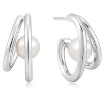 Freshwater Pearl Rhodium Stud Earrings – Ania Haie
