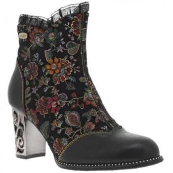 Laura Vita Stiefelette Damen Schwarz Blockabsatz 41