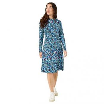 Mini-Robe Joe Browns Imprimée Col Haut Bleu