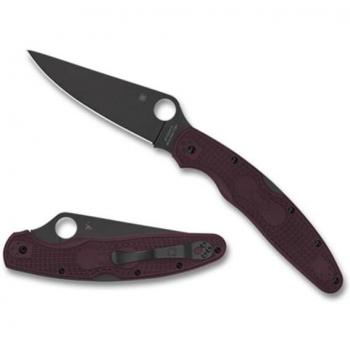 Spyderco Police 4 Burgundy Pocket Knife