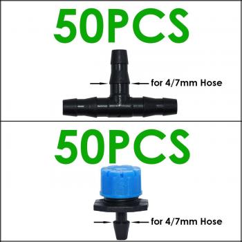 KESLA Mikro Tropfen Emitter 50 Stück für 1/4 Zoll Schlauch mit T-Anschlüssen