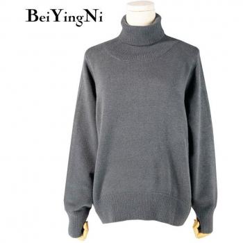 Beiyingni Lässiger Rollkragenpullover für kalte Tage