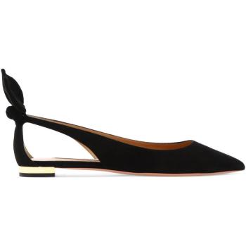 Aquazzura Bow Tie Ballerinas in Classic Black – Size 37.5