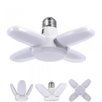 Bombilla ventilador compacto de 38W E26/E27, luz blanca LED, 85-265V