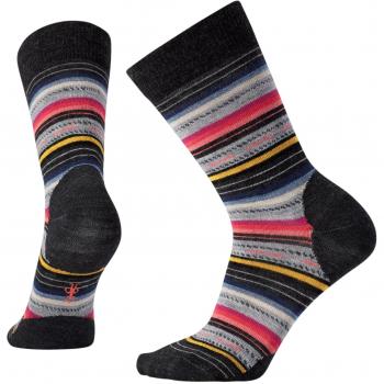 Calcetines SmartWool Margarita, Mujer, Negro (Charcoal Stripe 127), Medium