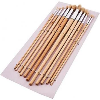 Amtech S4146 12 Piece Round tip Art Brush Set