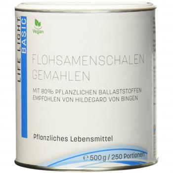 LIFE LIGHT Flohsamenschalen gemahlen, 500 g Schalen 693109