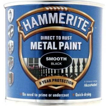 Hammerite Metal Paint Smooth 250ml Black
