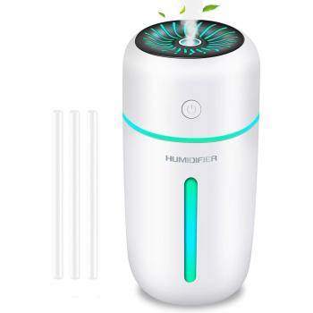 Schreibtisch‑Luftbefeuchter „Nebelfluss 2.0“ – Ultraschall, 7‑LEDs