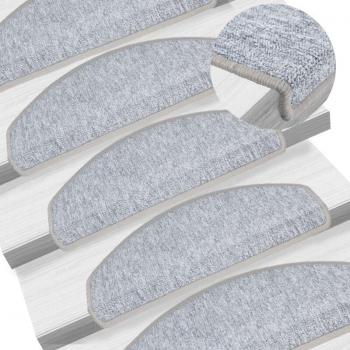 Alfombrillas para escalera Torana 10 piezas gris claro 65x24x4 cm