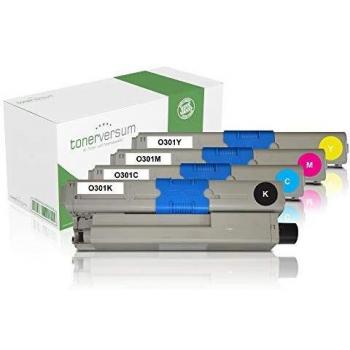 4 Toner für Oki Drucker C301 C321