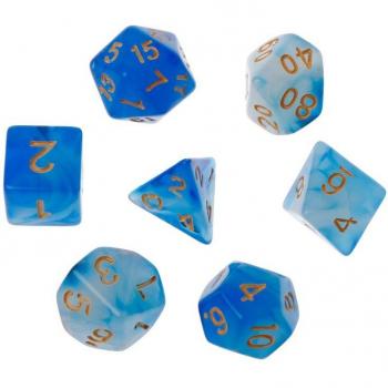 Colección de 7 Dados Poliédricos D4 D6 D8 D10 D12 D20 para Juegos de Mesa