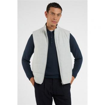 Men's Grey Zip-Through Gilet