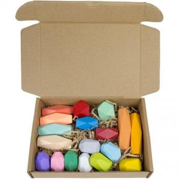 Juego Educativo de Bloques de Madera Multicolor – Niño 18 uds