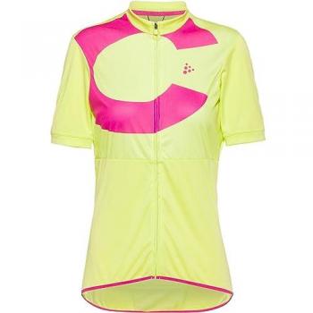 Damen Trikot Craft Core Endur in rosa/gelb