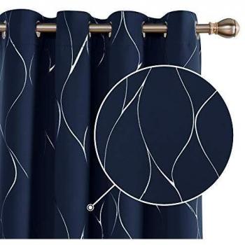 Occhielli Camera Letto Tende Deconovo Blu Navy