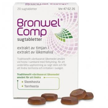 Bronwel Comp Sugtabletter för Slem och Torrhosta 20 st