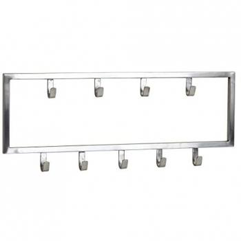 KADIMA DESIGN Wandgarderobe aus poliertem Metall in Silber