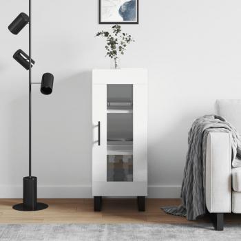 Engineered Wood Sideboard, High Gloss White, 34.5 x 34 x 90 cm, vidaXL