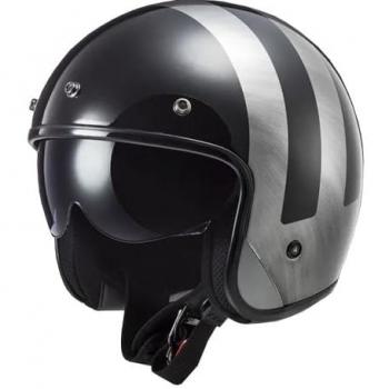 LS2 Casco Jet OF601 Bob II Lines Black Jeans