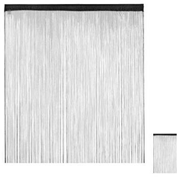 Rideau Décoratif à Fils Noir 145x245 cm