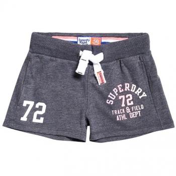 Short de sport Femme Superdry Track & Field Lite, Grigio (Miami Charcoal Marl), 38