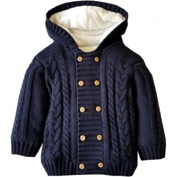 IYEAL Kindermode: Kapuzen-Strickjacke für Jungen/Mädchen, 0–2 Jahre