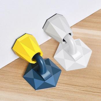 KAK Diamond Shape Silicone Door Stopper for Wind-Proof Use