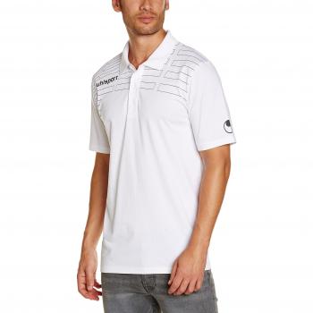 Polo Match Uhlsport Homme, Blanc/Noir, Taille XXL