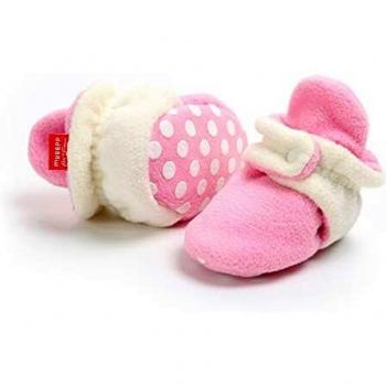 Unisex Baby Winter Boots Warm Stripe Bootie Non-Slip Sole Soft Stay On Adjustable Bootie Sock