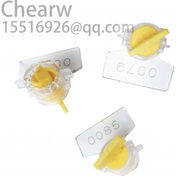 100-Pack Mini Plastic Sealing Stamps with Numbers