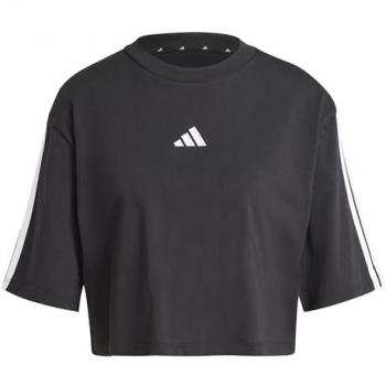 Mujer T-Shirt adidas Essentials 3-Stripes, algodón suelto – talla pequeña