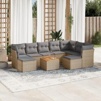 Torana Sofás de Jardín 10 Pzas con Cojines Beige