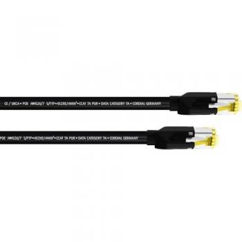 Cordial 10m Black CAT 7a RJ45 Patch Cable with PUR Coating