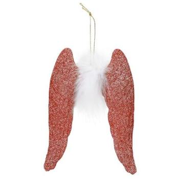 Glittering Red Angel Tree Decor, 22.5 cm – VFM e‑Store