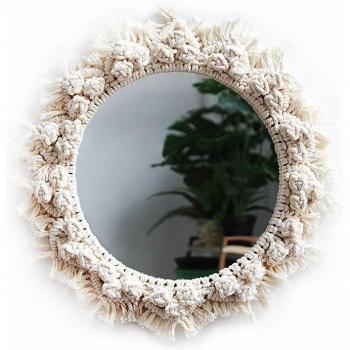 Decorative Macrame Tapestry Mirror
