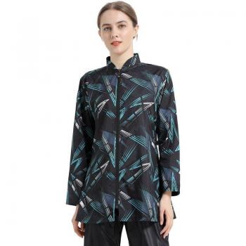 Three Piece Long Sleeve Black Muslim Swimwear for Plus Size Women