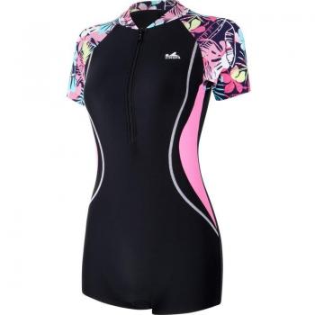 Plus Size Women's Short Sleeve Surfing Bathing Suit