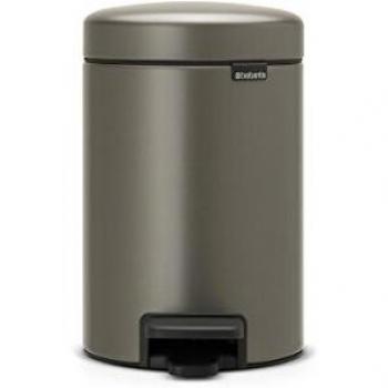 Cubo con Pedal Brabantia; 3000ml, 27x18x23.5 cm (LgxAnxAt); Gris Oscuro