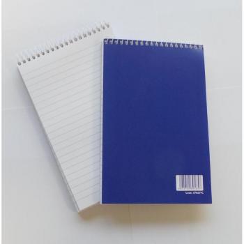 ValueX Wirebound Card Cover Reporters Shorthand Notebook with Ruled Paper and Blue cover