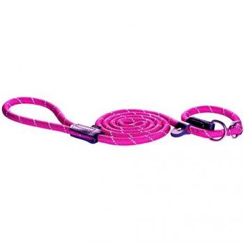 Laisse canine avec collier intégré en corde 9 mm – Rogz Hlxr09‑k