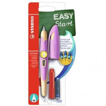 Stabilo B-56896-3 EasyBirdy Stylo Gaucher – Enfant – Pastel Abricot – Kit 1+1