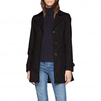Vero Moda Vmeva Abby Trenchcoat Noos, Noir, 40 Femme