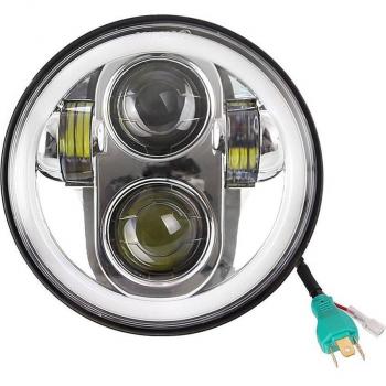 Faro LED 5,75 pulgadas con Ojo de Ángel para motocicletas