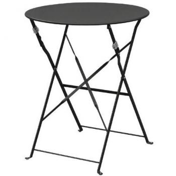 Mesa Redonda de Acero Negro 600 mm – Modelo GH558