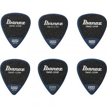 Ppa14msgdb – 6 Médiators Grip Wizard Série Sand Grip Deep Blue Medium 0,8 mm