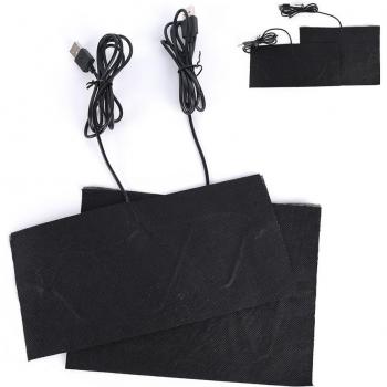 Accessoires chauffants en fibre de carbone noir pour gilet taille S/M