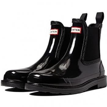 Hunter Ladies Commando Gloss Chelsea Boots